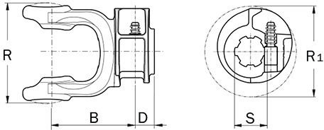 Fork Yoke Shaft Safety Guard 800403a62 No4 27x74.6 1-3/8''z21 Binacchi