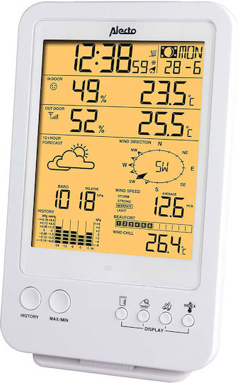 Alecto Professional Weather Station Wireless Sensor Model Ws-4800 White