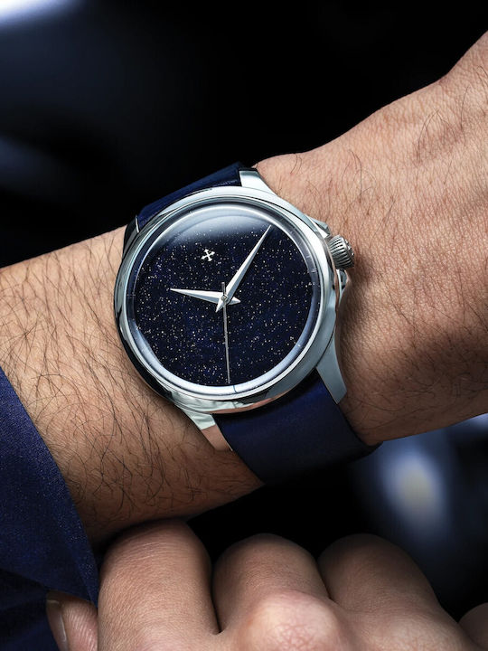 Venezianico Men's Watch Automatic with Blue Leather Strap