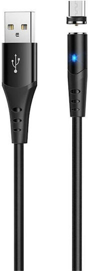 Hoco Магнитен USB 2.0 до микро USB кабел Черен 1бр