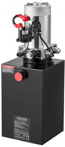 Vevor 10 L Hydraulic Power Unit Single Acting Dump Trailer Pump 22 Mpa Max Relief Pressure & 3.4 L Min Flow Rate Dc 12v Hydraulic Pump Metal Reservoir Dump Trailer Car Lifting