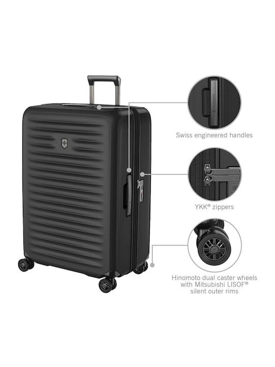 Victorinox Airox Valiză Mare De Călătorie Neagră Cu 4 Roți