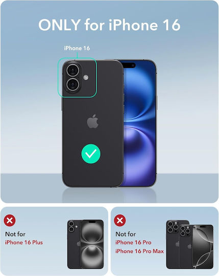 ESR Cloud Halolock Umschlag Rückseite Silikon / Kunststoff 1.2mm Hellblau (iPhone 16)