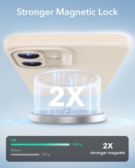 ESR Cloud Halolock Umschlag Rückseite Silikon / Kunststoff 1.2mm Hellblau (iPhone 16)