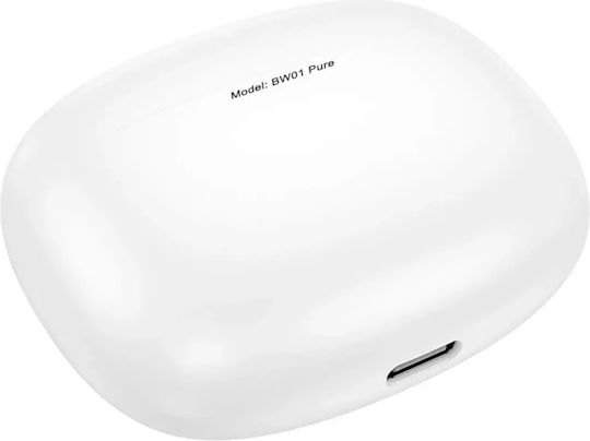 Blavec In-ear Bluetooth Handsfree Ακουστικά με Θήκη Φόρτισης Λευκά