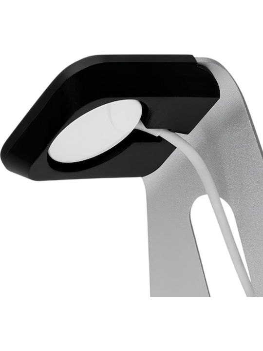 Eko Modern Resistant Steel Charging Stand Apple Watch Silver
