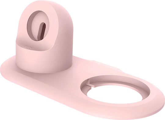 Eko Зарядна Стойка Apple Watch Iphone 2 В 1 Magsafe В TPU Розова
