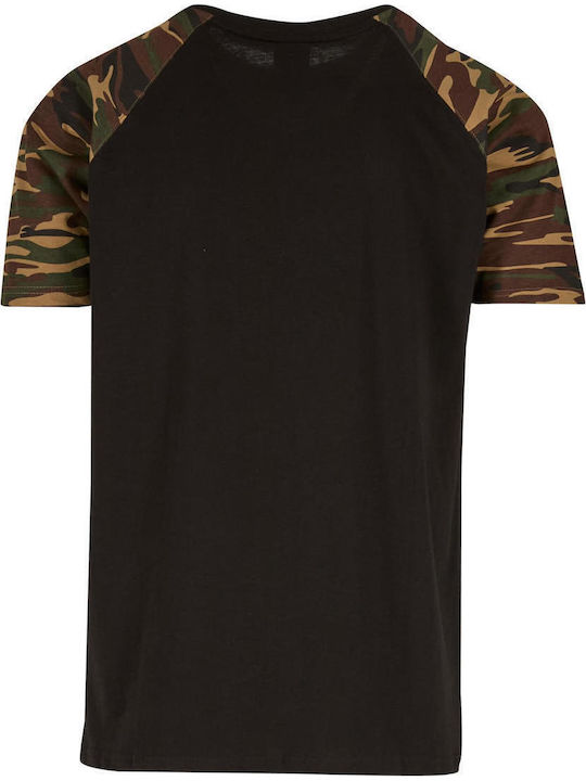 Contrast T-shirt Black / Wood