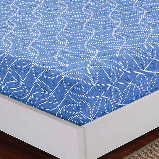 Casa Colori King Size 180x200+30cm cu Elastic Imperial Blue Imperial Blue