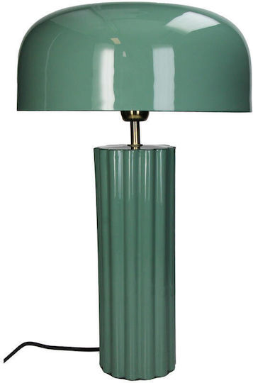 Metal Table Lamp with Blue Shade and Base