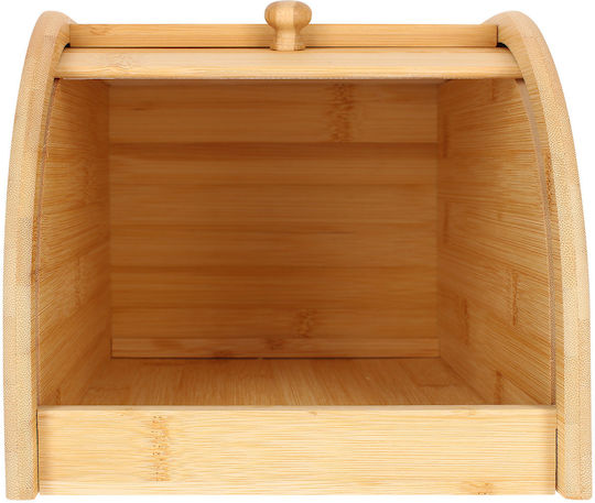 Cheffinger Natural Bamboo Bread Box Sliding Opening Compact Ultra Practical Brown Beige