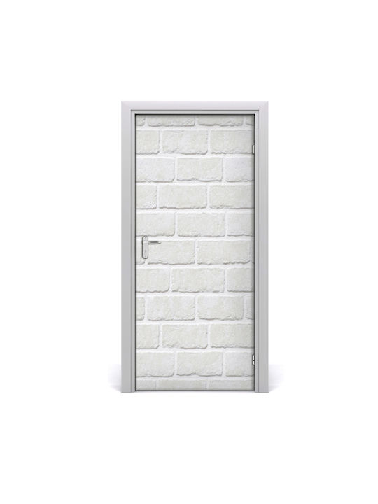 Διακοσμητικό Αυτοκόλλητο Πόρτας Brick Wall 95x205εκ. Tulup
