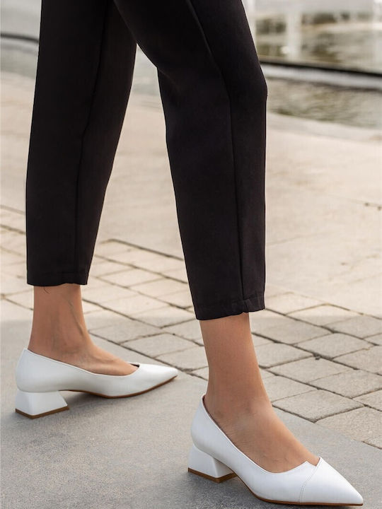 Leder Pumps Weiß