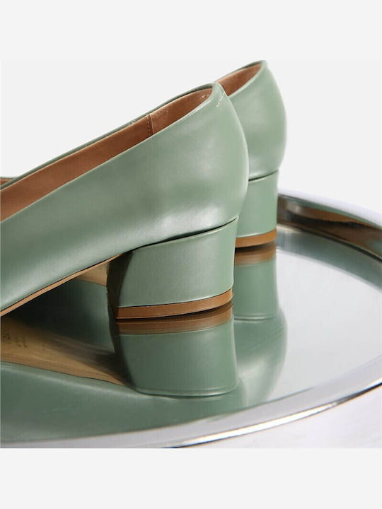 Leder Pumps Grün