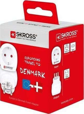 Skross Europa Nach Dänemark Typ K 16a Reiseadapter Weiß