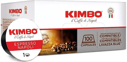 Kimbo Κάψουλες Espresso Napoli Συμβατές με Μηχανή LavAzza Blue 100caps