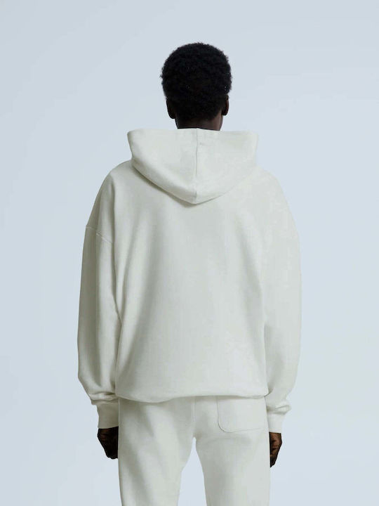 Sweatshirt with Hood Beige
