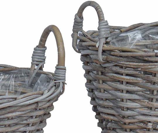 vidaXL Κασπώ Rattan Γκρι 2τμχ
