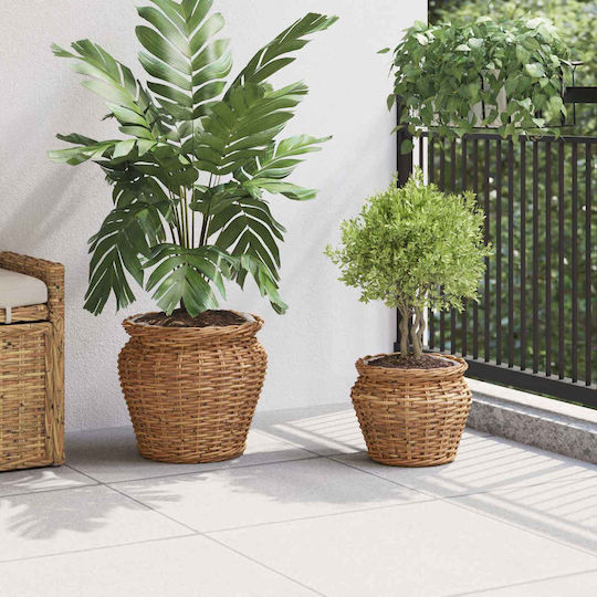 vidaXL Κασπώ Rattan Καφέ 2τμχ