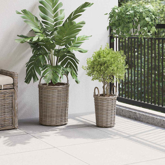 vidaXL Κασπώ Rattan Γκρι 2τμχ