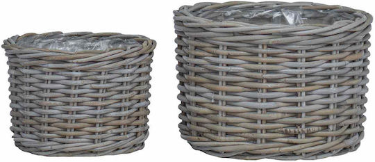 vidaXL Κασπώ Rattan Γκρι 2τμχ
