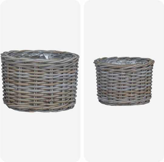 vidaXL Κασπώ Rattan Γκρι 2τμχ