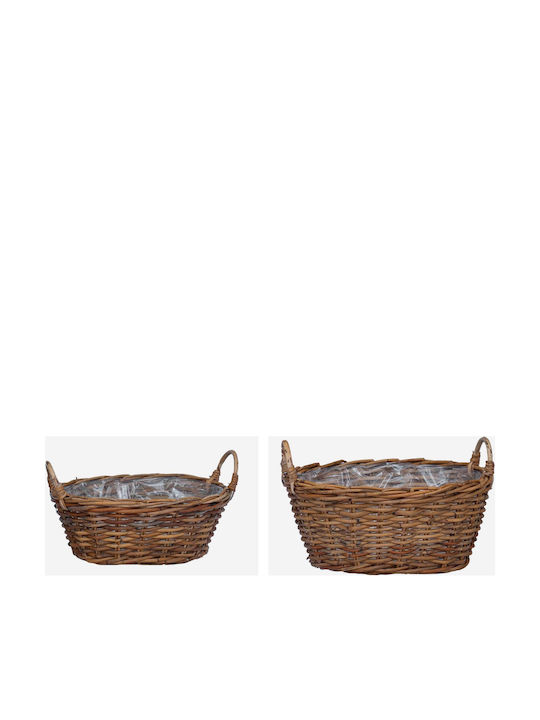 vidaXL Κασπώ Rattan Καφέ 2τμχ
