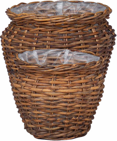 vidaXL Κασπώ Rattan Καφέ 2τμχ