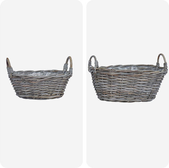 vidaXL Κασπώ Rattan Γκρι 2τμχ