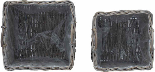 vidaXL Κασπώ Rattan Γκρι 2τμχ
