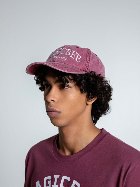 Magicbee Athletic Club Cap Denim Burgundy