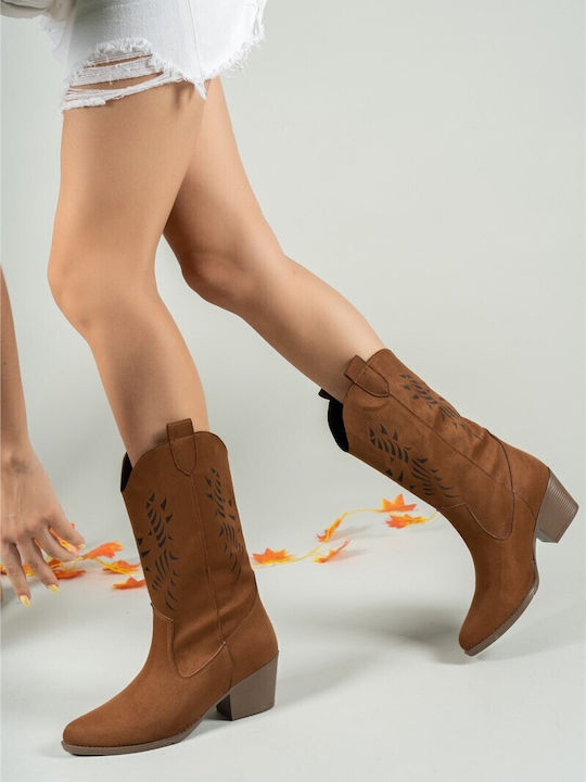 Wildleder Damenstiefel Braun