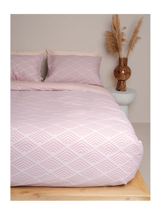 Sunshine Duvet Cover Set Cotton King Size with 2 Pillowcases 260x270 Cotton Feelings 2048 Powder