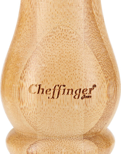 Cheffinger Set 2 Salt Pepper Mills Adjustable Ceramic Grinder Brown Beige