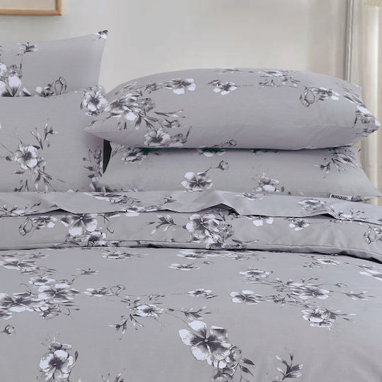 Casa Colori Blossom Подредба с Корица за Плик Floral 50x70см CCSM5070E-Сив BLOSSOM