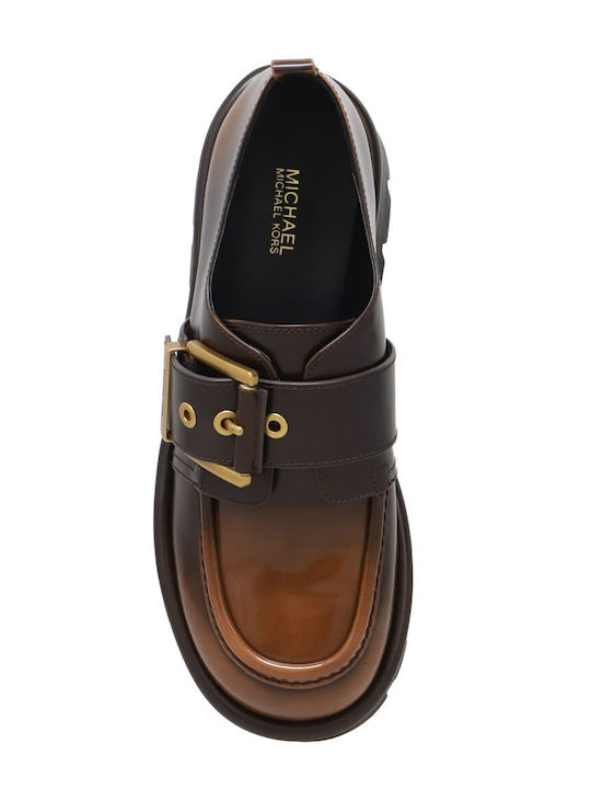 Δερμάτινα Γυναικεία Loafers σε Ταμπά Χρώμα