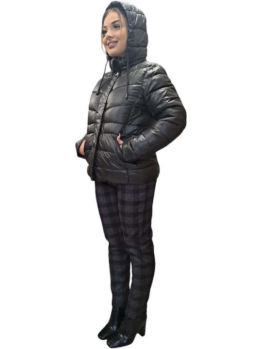 Damen Puffer Jacke für Winter Black