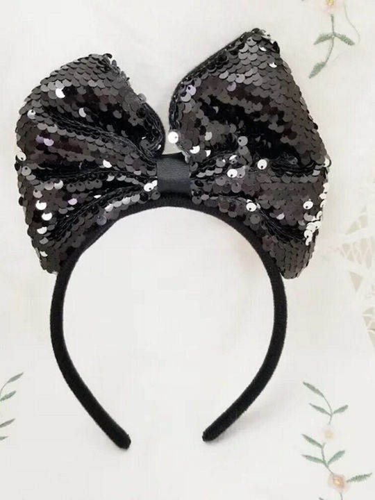 Kinder Haarband mit Schleife Schwarz 1Stück