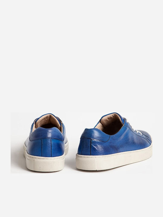 Leder Herren Freizeitschuhe Blau