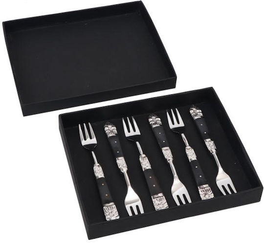 InTheBox Royal Set of Forks Fruit/Dessert Black 15cm 6pcs