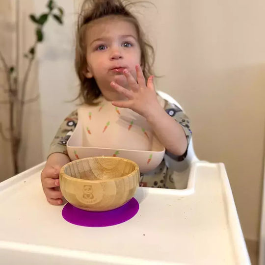 Pandaboo Baby Food Bowl made of Bamboo Yellow
