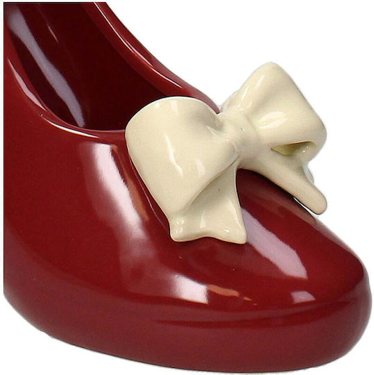 Βάζο Κεραμικό Shoe Κόκκινο 17x9.5xΥ21cm