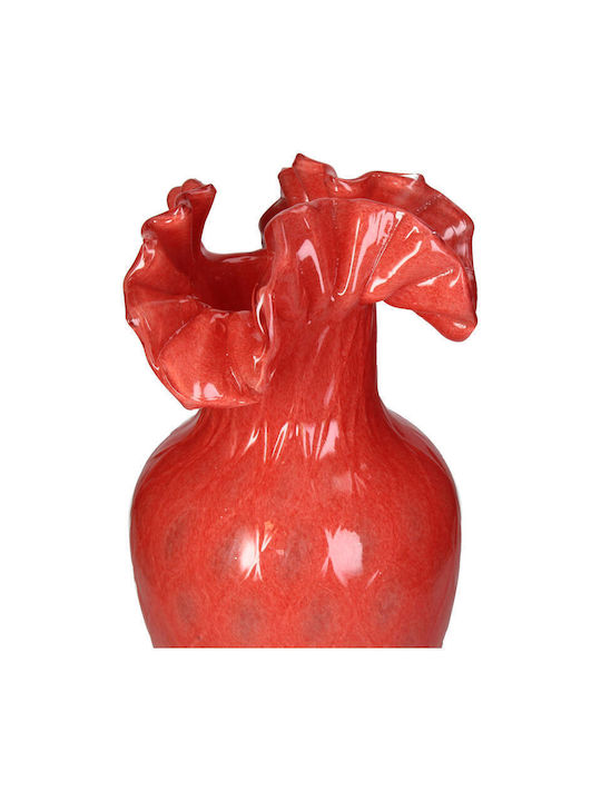 Vază Decorativă Sticlă Roșu 14x14x32cm 1buc