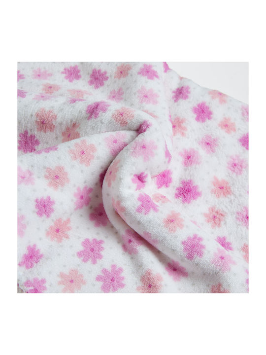 Tender Comforts Blanket Nursery Swaddling Blankets Velvet Pink with Animal 75x90cm
