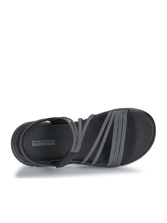 Go Walk Flex Flache Sandalen für Damen in Schwarz Farbe