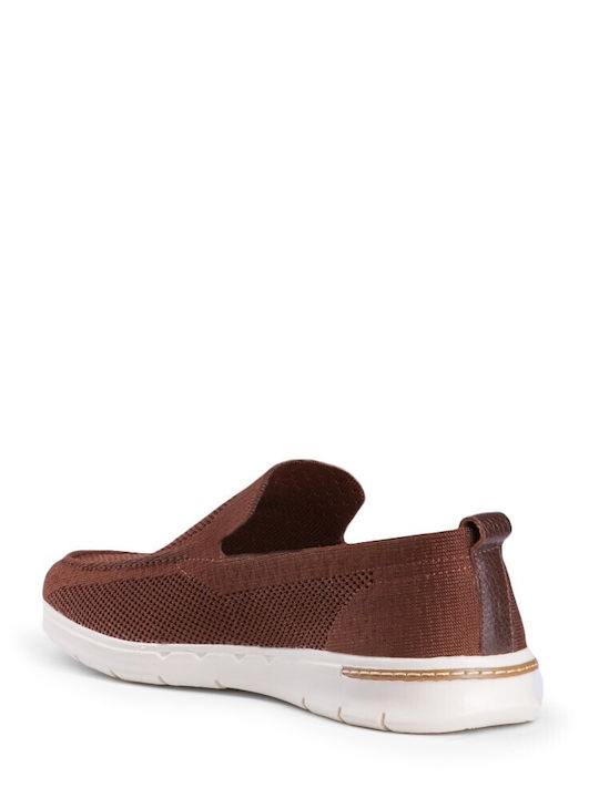 Leder Herren Mokassins in Braun Farbe