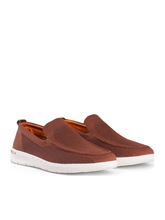 Leder Herren Mokassins in Braun Farbe