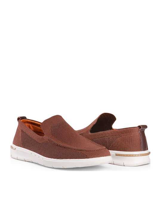 Leder Herren Mokassins in Braun Farbe