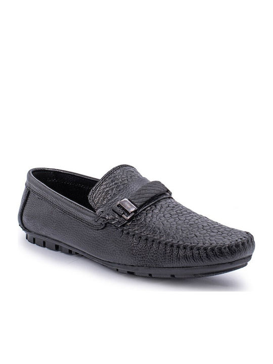 Leder Herren Mokassins in Schwarz Farbe