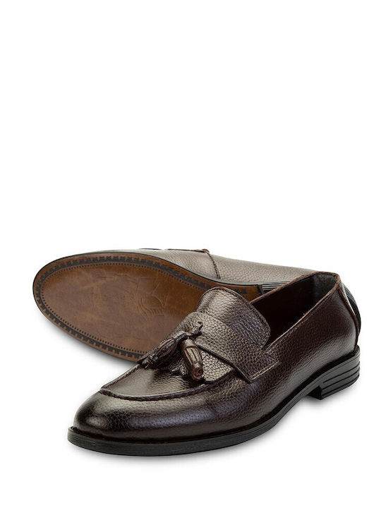 Leder Herren Mokassins in Braun Farbe